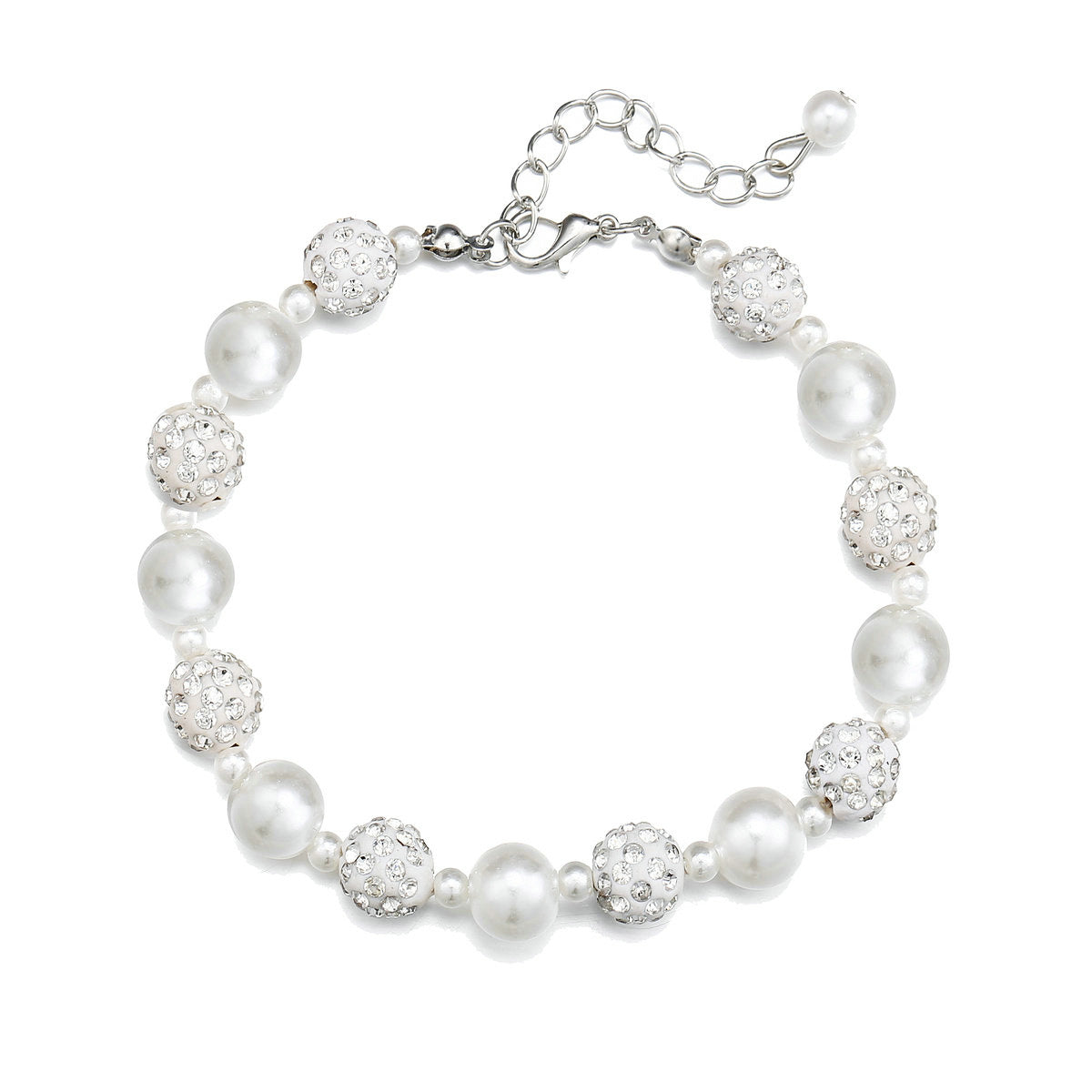 Wholesale Vintage White Pearl Alloy Bracelet